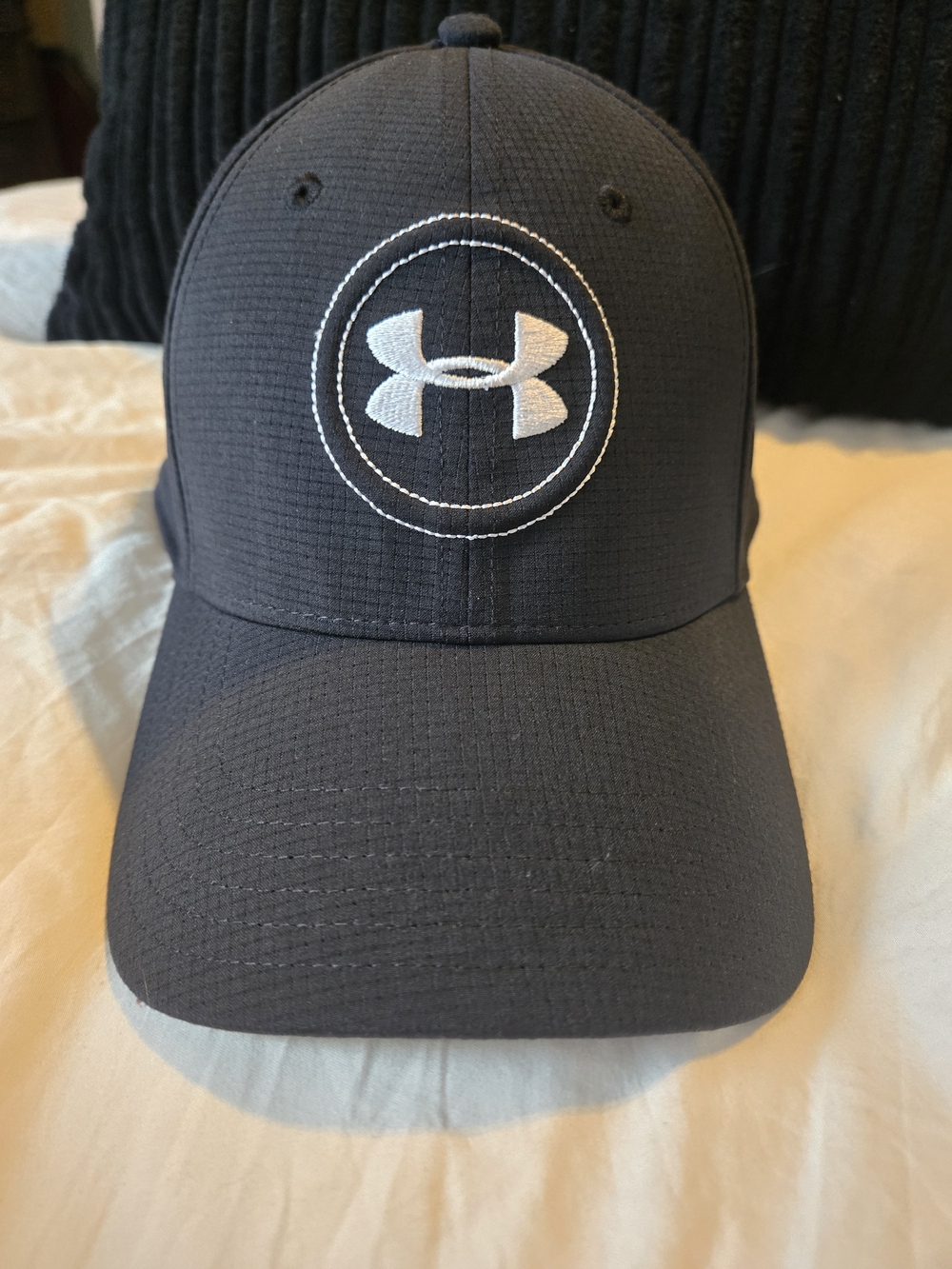 Under Armour Jordan Spieth Golf Hat Mens LG/XL Black Stretch Fitted 100% Poly